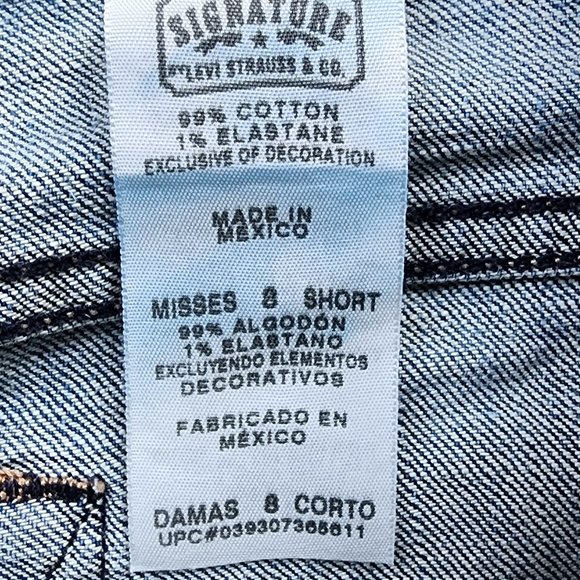 Signature by Levi Strauss Low Rise Bootcut Jeans Size Misses 8 Short - Picture 7 of 16